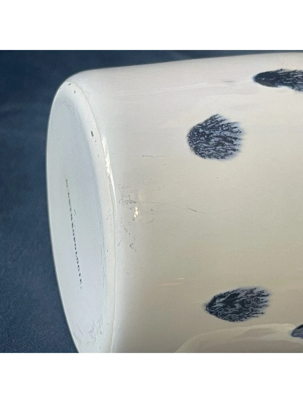 Anthropologie Coffee Mug Tea Cup Peeping Puppy Dog Figural Figurine Inside